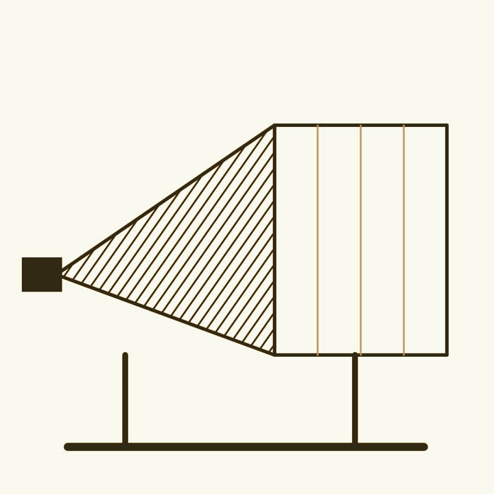 A great horn-shaped antenna on a supporting frame