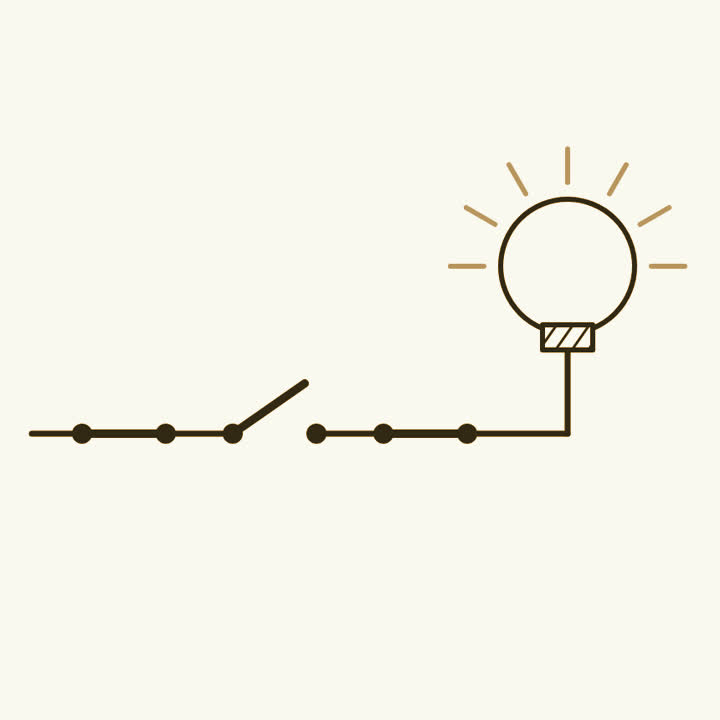 A row of simple switches wired together to a single lamp